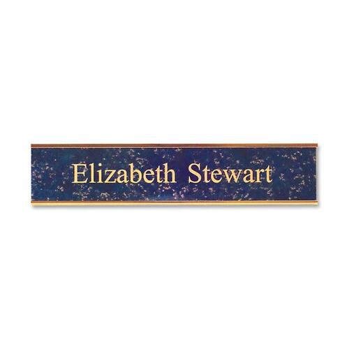 Sign, Wall, Standard, Custom, Aluminum Frame, Plastic, 2" x 10", Gold
