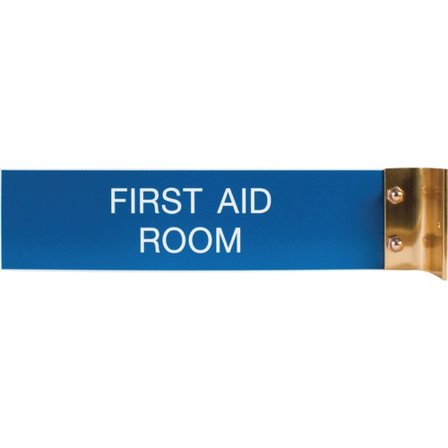 Sign, Wall, Corridor, Customized, Aluminum Connector, 2" x 8", Gold