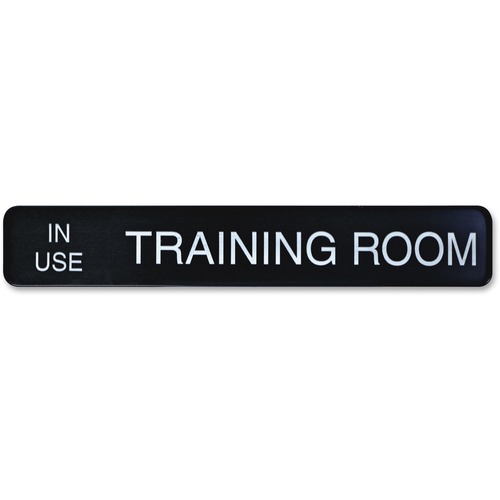 Sign, Wall, Changeable, Customized, Aluminum Frame, 2" x 13", Black