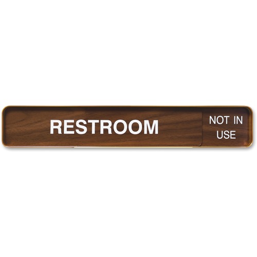 Sign, Wall, Changeable, Customized, Aluminum Frame, 2" x 13", Gold