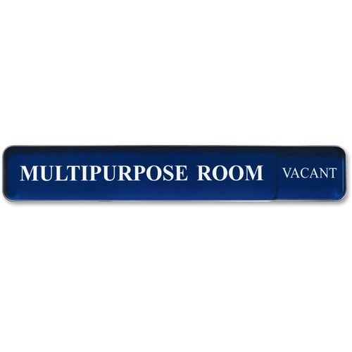 Sign, Wall, Changeable, Customized, Aluminum Frame, 2" x 13", Silver