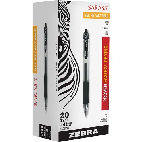 Pen, Gel, Sarasa, Retractable, 0.7 24/PK