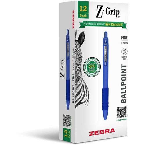Pen, ZGrip Retractable Ballpoint Pen, 0.7, Blue 12/DZ