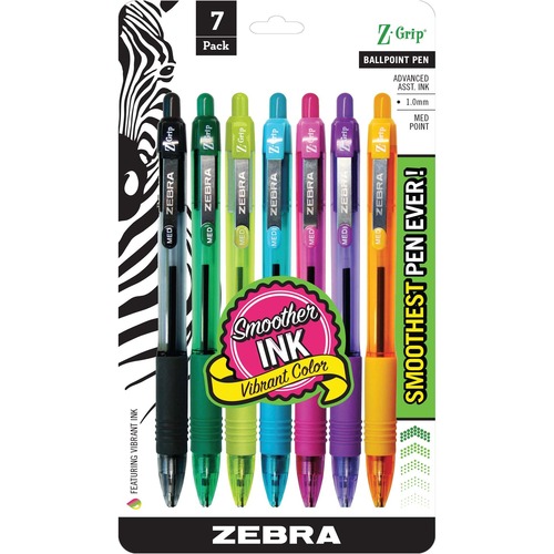 Pen, Z-Grip, Ballpoint, Fashion 7/PK
