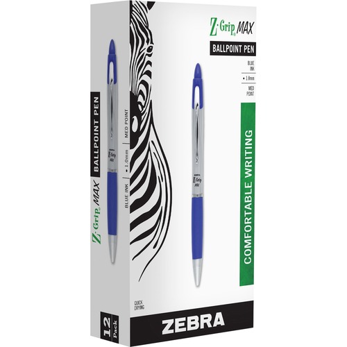 Pen, Z-Grip Max, Ballpoint, Retractable, 1.0, Blue 12/DZ