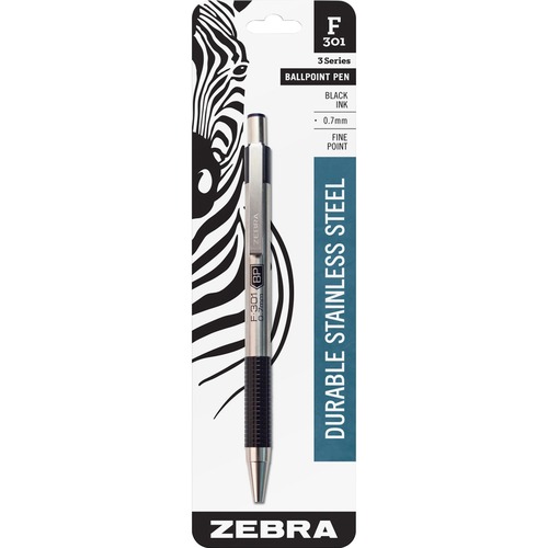 Pen, Ballpoint, Retractable, 0.7 Millimeter, F301, Black