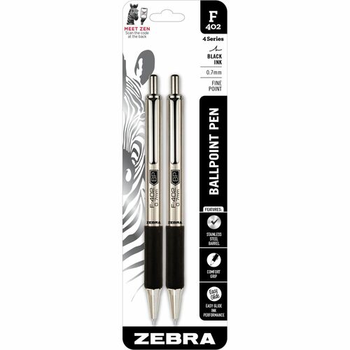 Pen, Ballpoint, Retractable, F402 2/PK