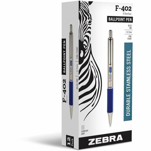 Pen, Ballpoint, Retractable, 0.7 Millimeter, Blue Black
