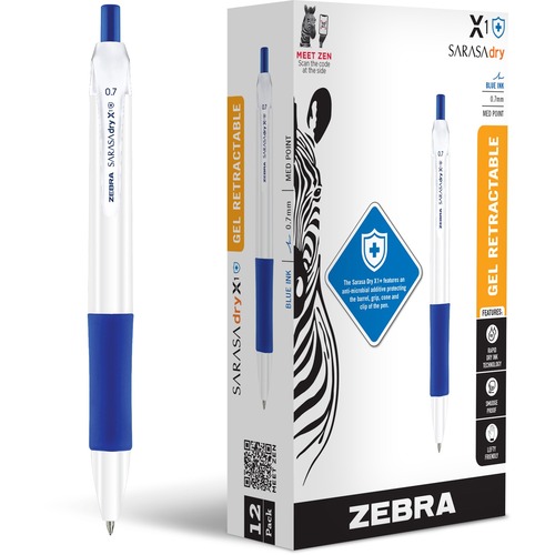 Pen, Antimicrobial, X1, Dozen, Black 12/DZ