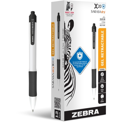 Pen, Antimicrobial, X20, Dz, Black 12/DZ