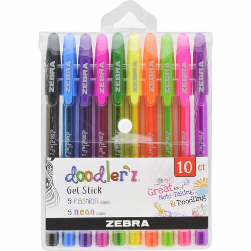 Pen, Doodlerz, Gel Stick, Asst, 1 10/PK