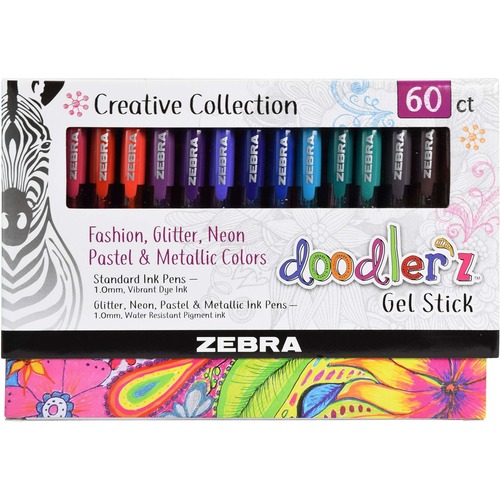 Pen, Gel, Stick, 1.0, Black 60/PK