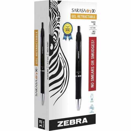 Pen, Gel, Sarsa Dry, X1, Black 12/DZ