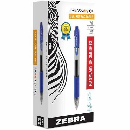 Pen, Gel, Sarasa, Retractable, 1.0 Millimeter, Blue 12/DZ