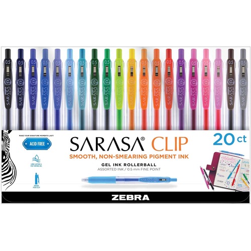 Pen, Retractable, Gel, 0.5 Millimeter, Assorted 20/PK