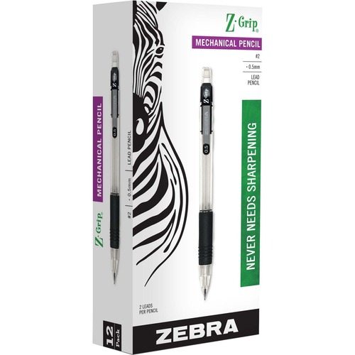 Pencil, Z-Grip, 0.5 Millimeter, Black 12/DZ