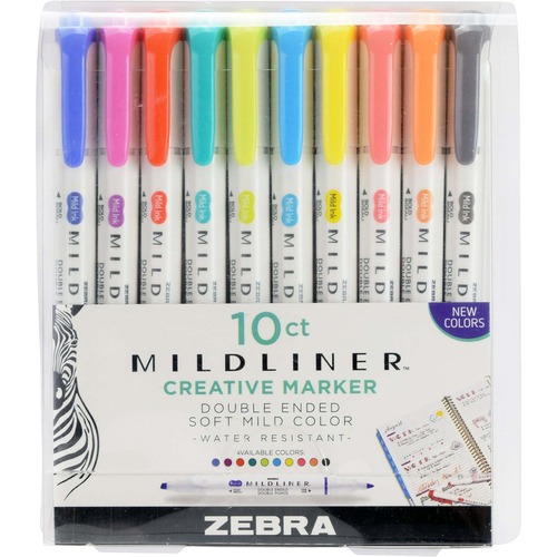 Marker, Mildline, Dual End, Assorted 10/PK