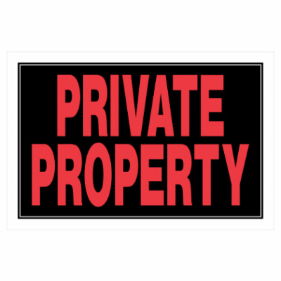 8x12 BLK/RED Priva Sign