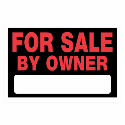8x12 BLK/RED Owner Sign