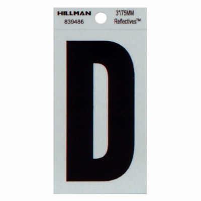 3" BLK D Thin Adhesive