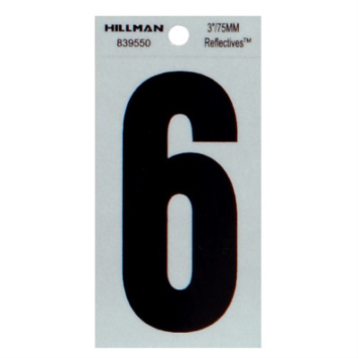 3" BLK 6 Thin Adhesive