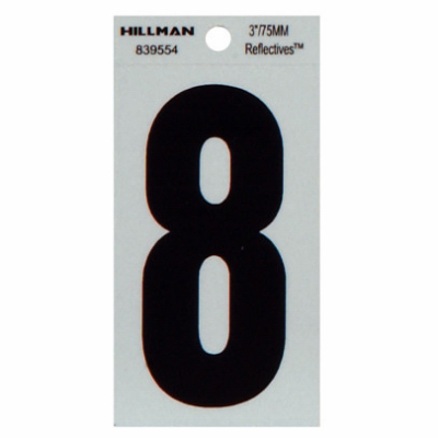 3" BLK 8 Thin Adhesive
