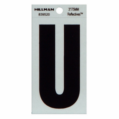 3" BLK U Thin Adhesive