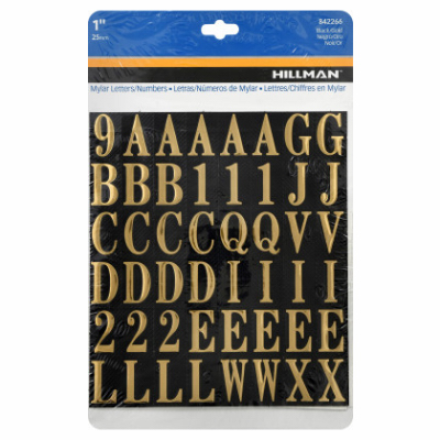 1" Mylar Lett/Numb Set