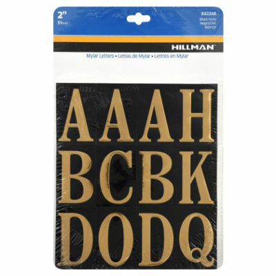 2" GLD/BLK Letter Set
