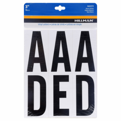 3" BLK Vinyl Letter Set