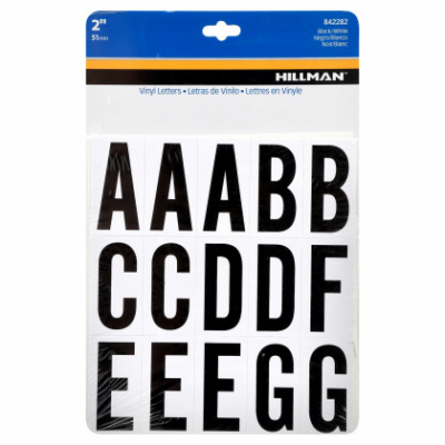 2" BLK/WHT Letter Set