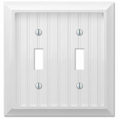 WHT 2Tog Wall Plate