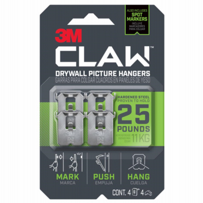 3M Claw 4PK 25LB Hanger