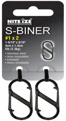 2PK BLK S-Biner Clip