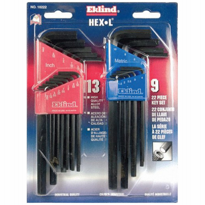 22PC XL Hex Key Set