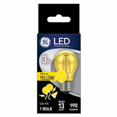 GE 3W LED YEL Bulb
