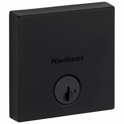 Contemp SQ BLK Deadbolt