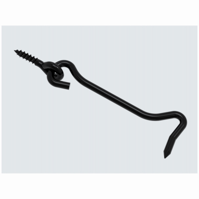 BLK 4" Hook/Eye