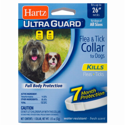 26" WHT Dog Flea Collar