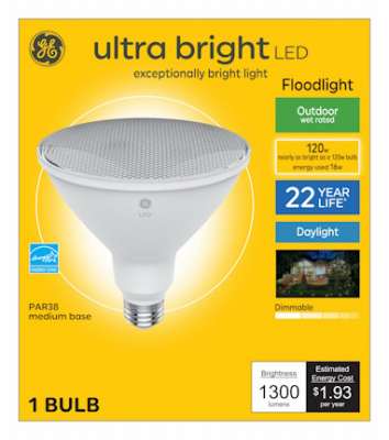 GE LED 16W PAR38 Bulb