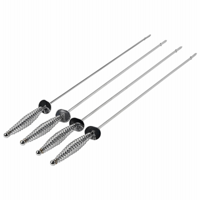 4PK 17" Chrome Skewers