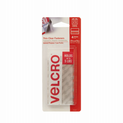 3-1/2" CLR Velcro Strip