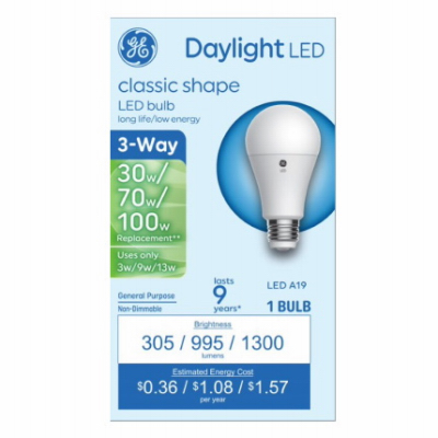 GE LED 3/13W A19 Bulb