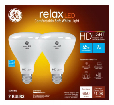 GE 2PK 9W BR30 Bulb