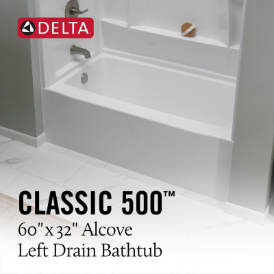 60x32" Left Bathtub