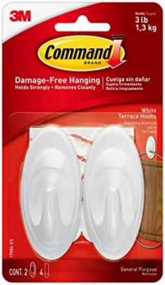 2PK WHT Terrace Hook