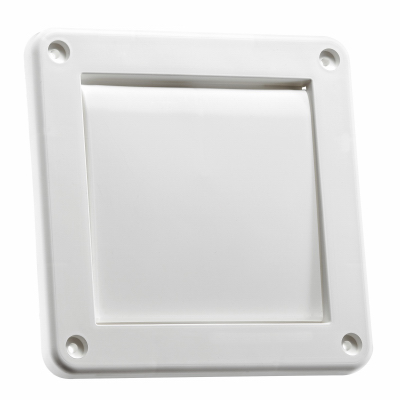 4" WHT SGL Flap Louver