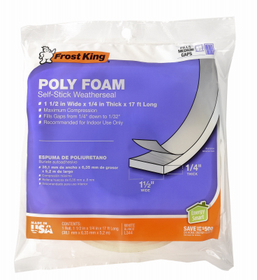 1-1/2x1/4 WHT Foam Tape
