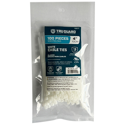 TG100PK 4"WHT Cable Tie