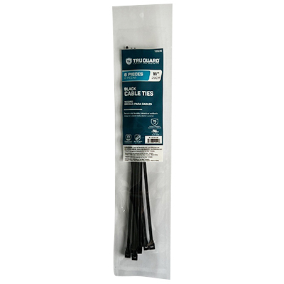 TG 8PK 11"BLK Cable Tie